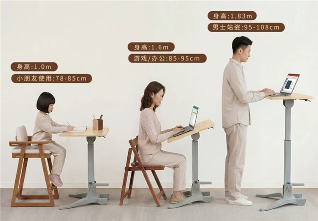 红冕#MD系列多功能移动升降桌：移动、升降、折叠一桌解决